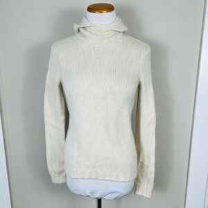 Valentino Cashmere Cream Hooded Sweater